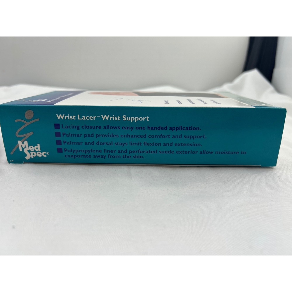Med Spec Wrist Lacer Wrist Support Left Small Black Lacing Closure New in Box - Picture 2 of 6